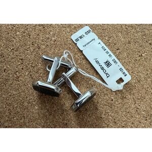Brosway Ink BIK123 Mens Cufflinks‎ Silver Stainless Steel NWT